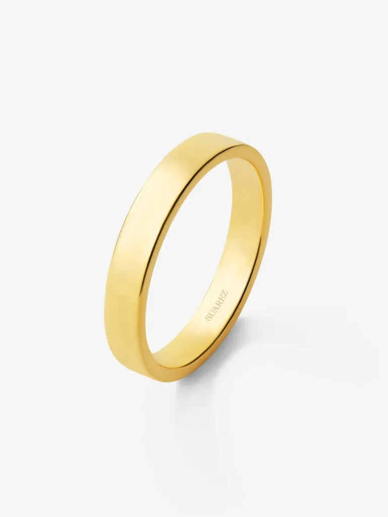 Alianza de boda de oro amarillo de 18K