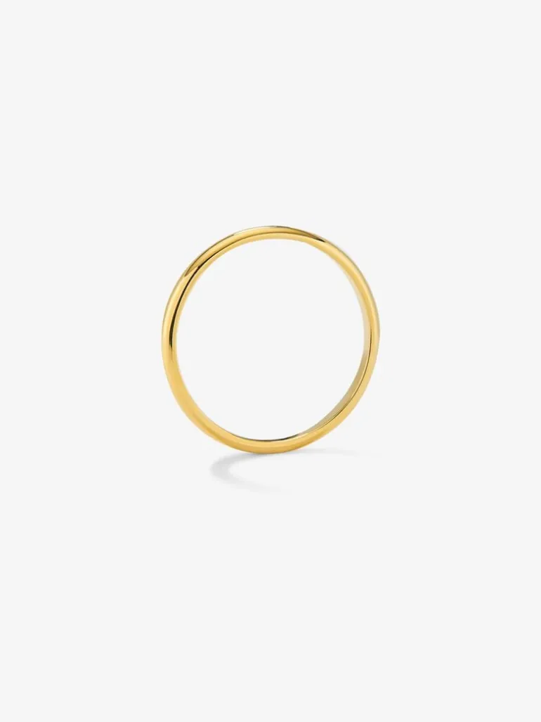 Alianza de boda de oro amarillo de 18K