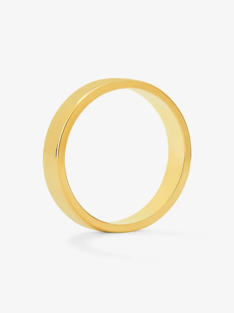Alianza de boda de oro amarillo de 18K