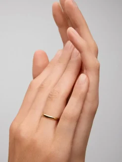 Alianza de boda de oro amarillo de 18K