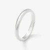 Alianza de boda de oro blanco de 18K