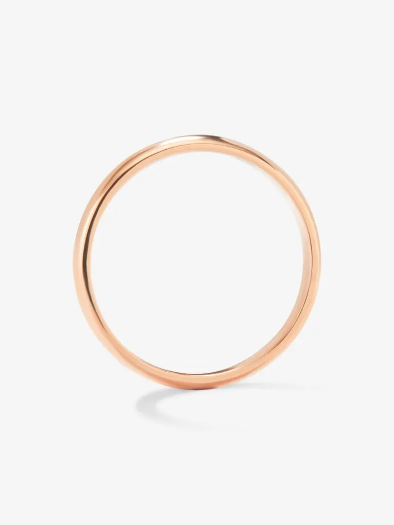 Alianza de boda de oro rosa de 18K
