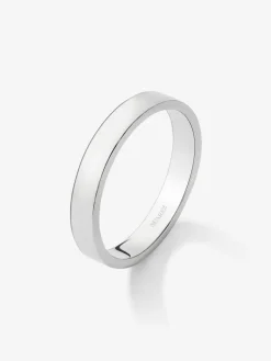 Alianza de oro blanco de 18K