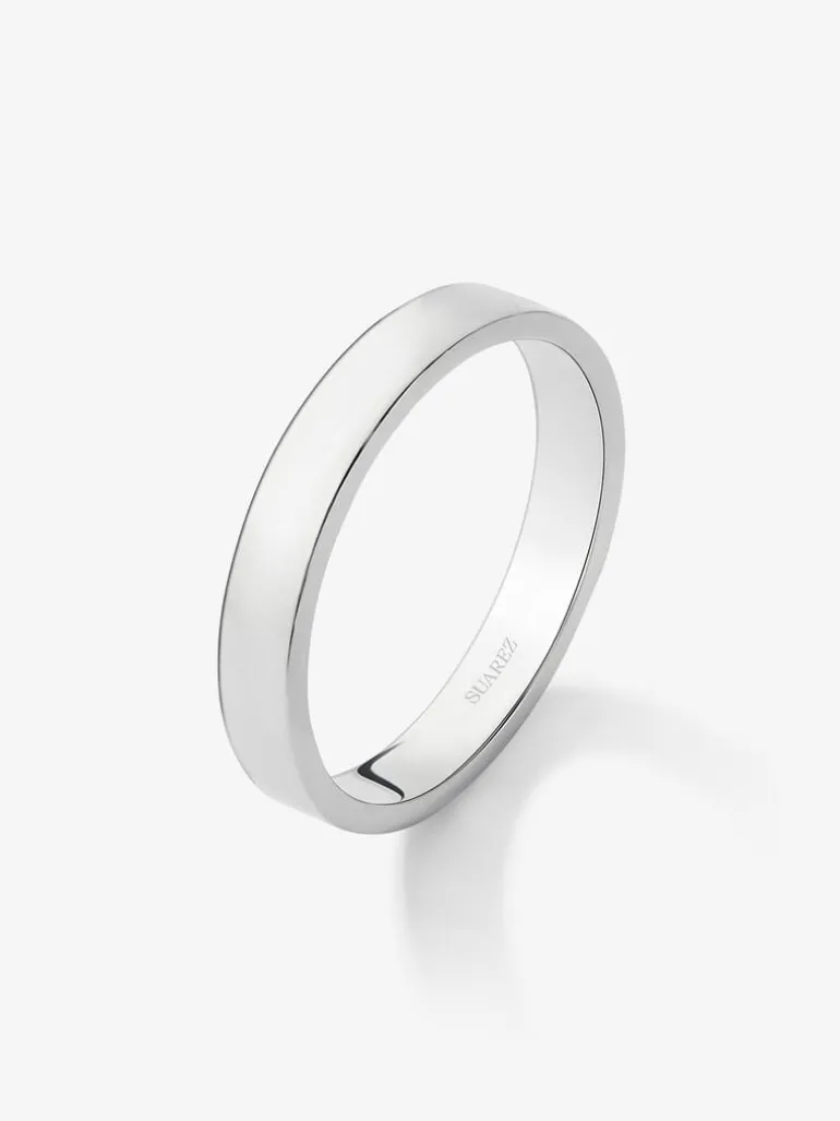 Alianza de oro blanco de 18K