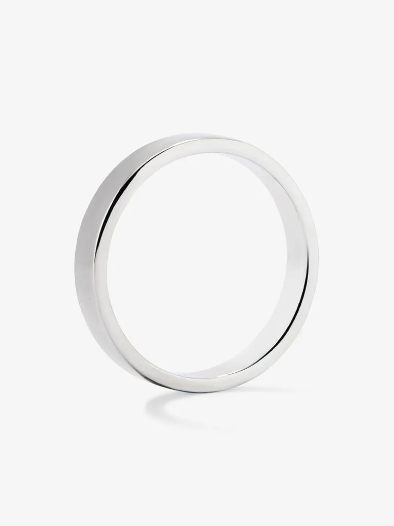 Alianza de oro blanco de 18K