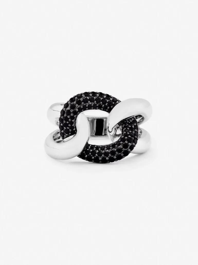 Anillo con nudo de plata 925 con espinelas