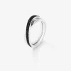 Anillo cruzado de plata 925 con espinelas