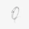 Anillo de Compromiso de Oro blanco con diamante