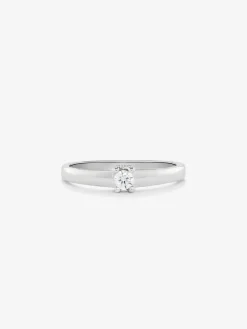 Anillo de Compromiso de Oro blanco con diamante