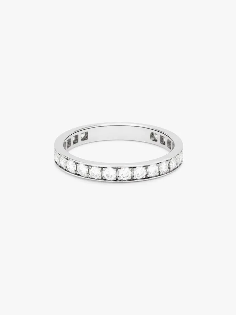 Anillo de compromiso de oro blanco con diamante