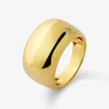 Anillo de oro amarillo de 18K con diamante en talla brillante de 0,04 cts