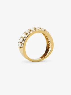 Anillo de oro amarillo de 18K con 22 diamantes en talla brillante con un total de 2,08 cts