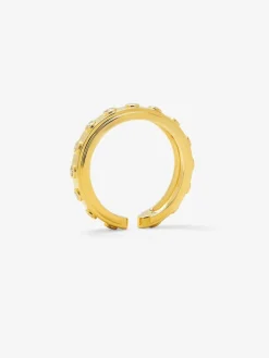 Anillo de oro amarillo de 18K con 16 diamantes en talla brillante con un total de 0,28 cts