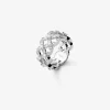 Anillo de oro blanco de 18K con 97 diamantes en talla brillante con un total de 1,14 cts