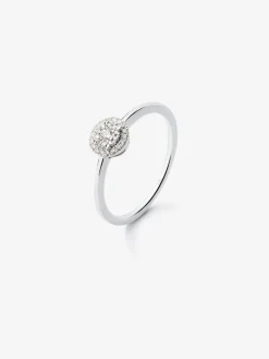 Anillo de oro blanco de 18kt con 29 diamantes 0,10 quilates
