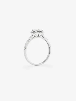 Anillo de oro blanco de 18K con 43 diamantes en talla brillante con un total de 0,31 cts