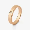 Anillo de oro rosa de 18K con diamante en talla brillante con un total de 0,03 cts