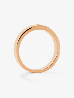 Anillo de oro rosa de 18K con diamante en talla brillante con un total de 0,03 cts