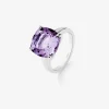 Anillo de plata con amatista morada