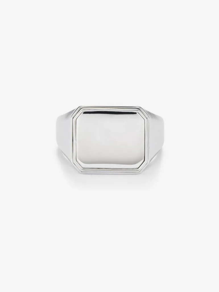Anillo de sello grande de plata 925