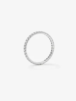 Anillo solitario de oro blanco de 18K con diamantes en talla brillante de 0,73 cts