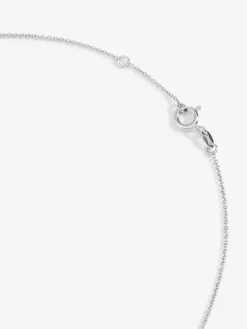 Colgante cadena círculo de oro blanco de 18K y diamantes