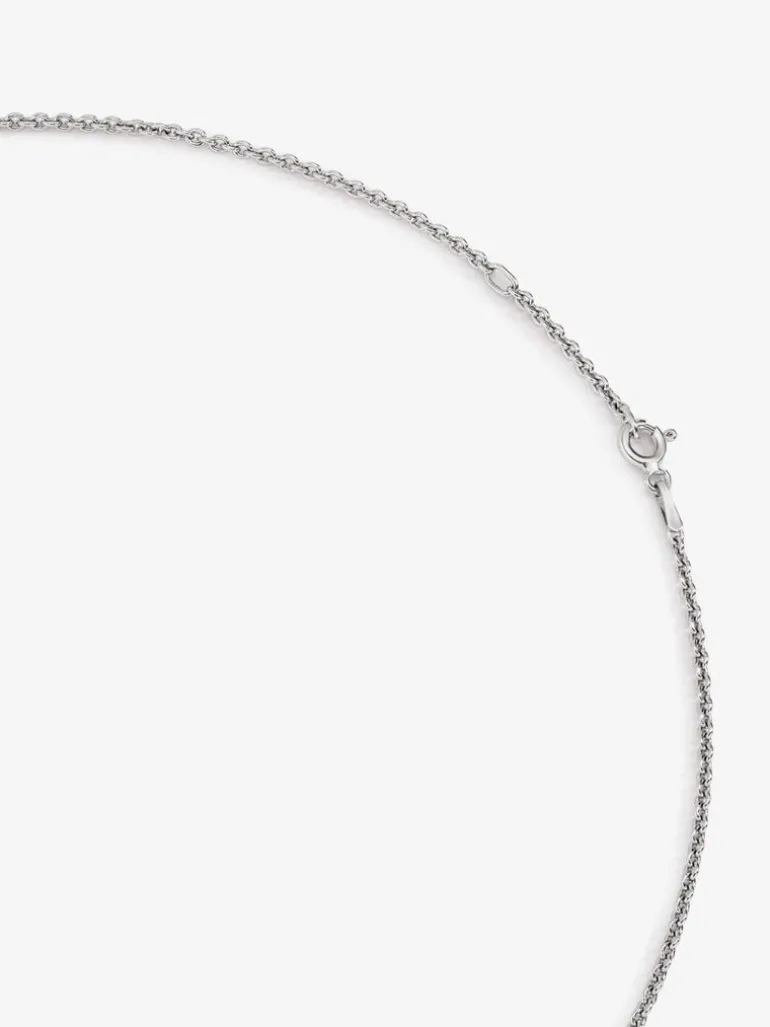 Colgante cadena con cruz fino de plata 925 con espinelas
