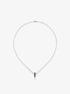 Colgante cadena con rueda de plata 925 con espinelas