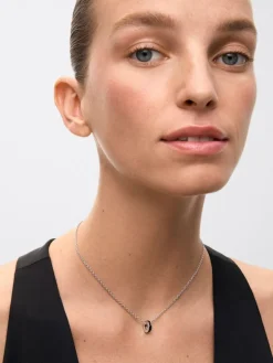 Colgante cadena con rueda de plata 925 con espinelas