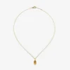 Colgante cadena de oro amarillo de 18K con citrino
