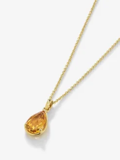 Colgante cadena de oro amarillo de 18K con citrino