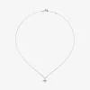 Colgante cadena de oro blanco de 18K con diamante