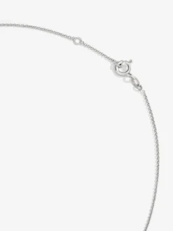 Colgante cadena de oro blanco de 18K con diamante solitario