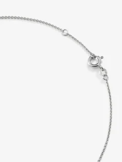 Colgante cadena de oro blanco de 18k con perla Akoya y diamantes