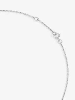 Colgante cadena estrella de oro blanco de 18K de diamantes en pavé