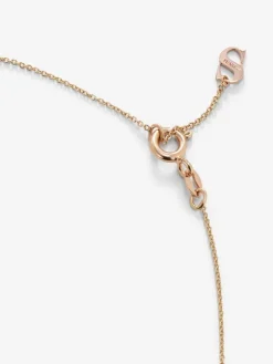 Colgante cadena flor de oro rosa de 18K con rubí y diamantes