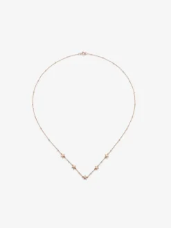 Colgante con estrellas de oro rosa de 18kt con diamantes