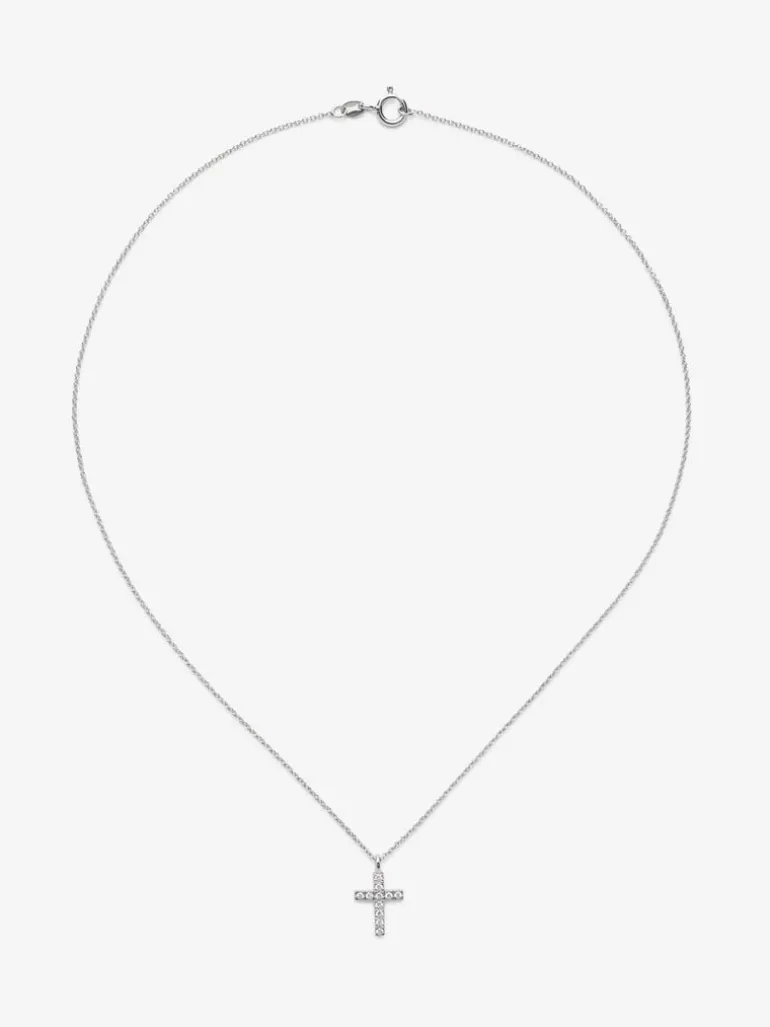 Colgante de grace de oro blanco con diamante