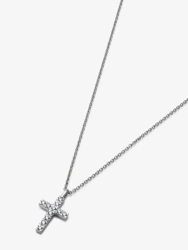 Colgante de grace de oro blanco con diamante