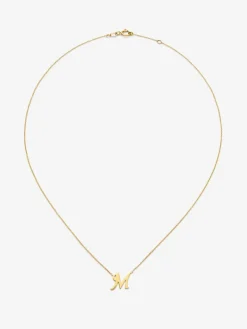 Colgante de oro amarillo de 18K con letra M