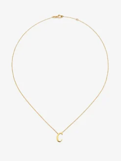 Colgante de oro amarillo de 18K con letra C
