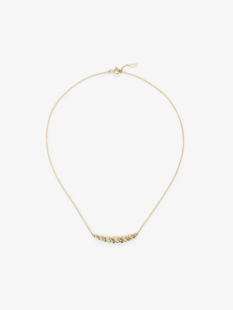 Colgante de oro amarillo de 18K con 24 diamantes en talla brillante con un total de 0,2 cts
