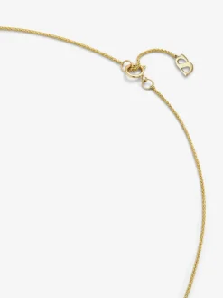 Colgante de oro amarillo de 18K con diamantes blancos en talla brillante de 0,05 cts y forma de nudo