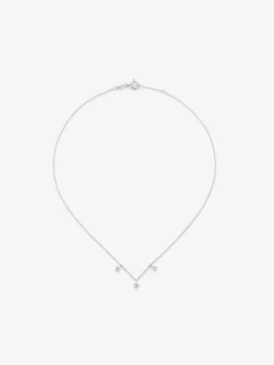 Colgante de oro blanco de 18K con diamantes en talla brillante de 0,33 cts