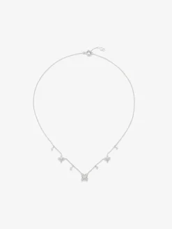 Colgante de oro blanco de 18K con diamantes blancos en talla brillante de 0,6 cts