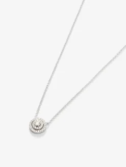 Colgante de oro blanco de 18K con 33 diamantes en talla brillante con un total de 0,25 cts