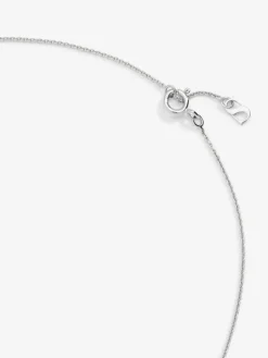 Colgante de oro blanco de 18K con diamantes blancos en talla brillante de 0,18 cts