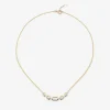 Colgante de oro blanco y amarillo de 18K con diamantes blancos en talla brillante de 0,11 cts