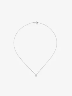 Colgante de oro rosa de 18K con diamante en talla brillante de 0,2 cts