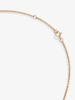 Colgante de oro rosa de 18K con zafiros multicolor con forma de cruz